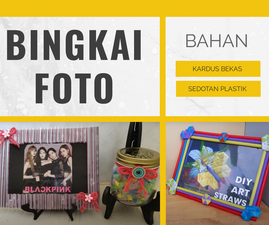 cara membuat bingkai dari kardus dan sedotan yang uni 2024